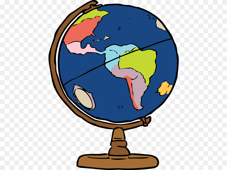 Globe Geography Model Cartoon Globe Clipart, Astronomy, Outer Space, Planet, Baby Free Png