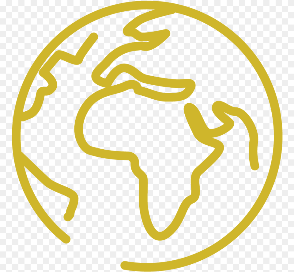 Globe Icon Gold Png Image