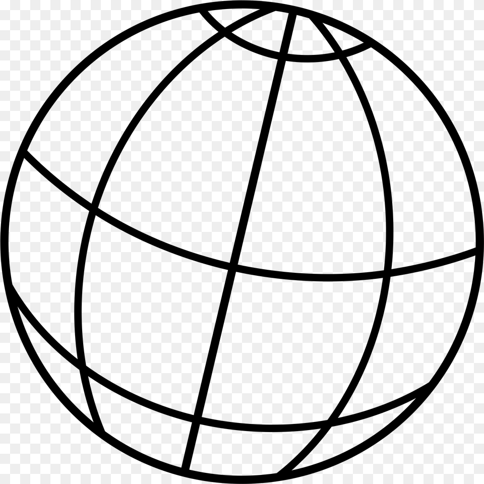 Globe Lines Globe Simple Clipart, Gray Free Transparent Png