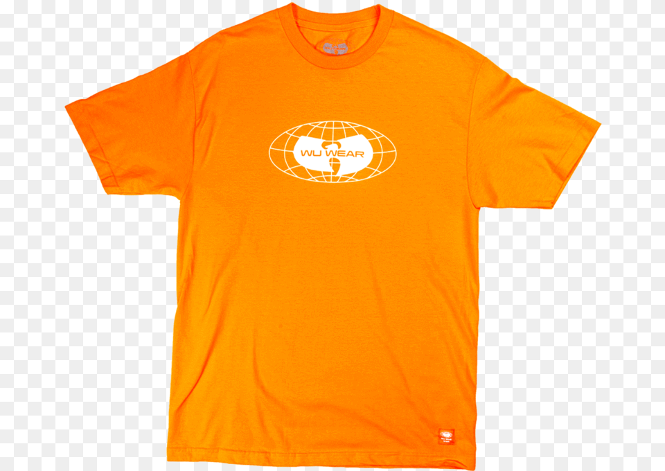 Globe Logo Tee Orange, Clothing, Shirt, T-shirt Free Png