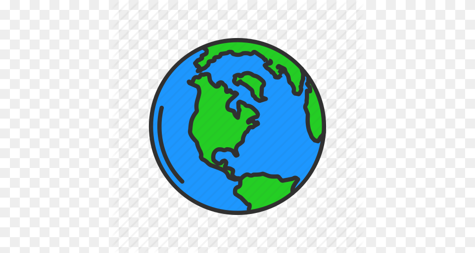 Globe Map North America World Icon, Astronomy, Outer Space, Planet, Earth Free Transparent Png