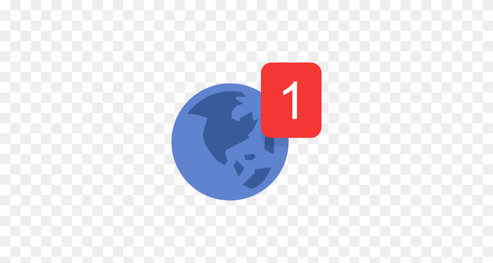 Globe Notification One Notification World Map Icon, Astronomy, Outer Space, Sphere, Planet Free Transparent Png