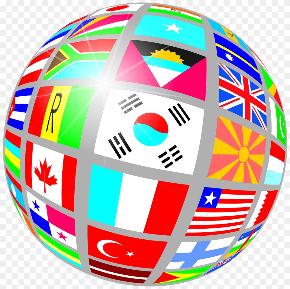 Globe Of Flags Clipart, Sphere, Astronomy, Planet, Outer Space Png Image