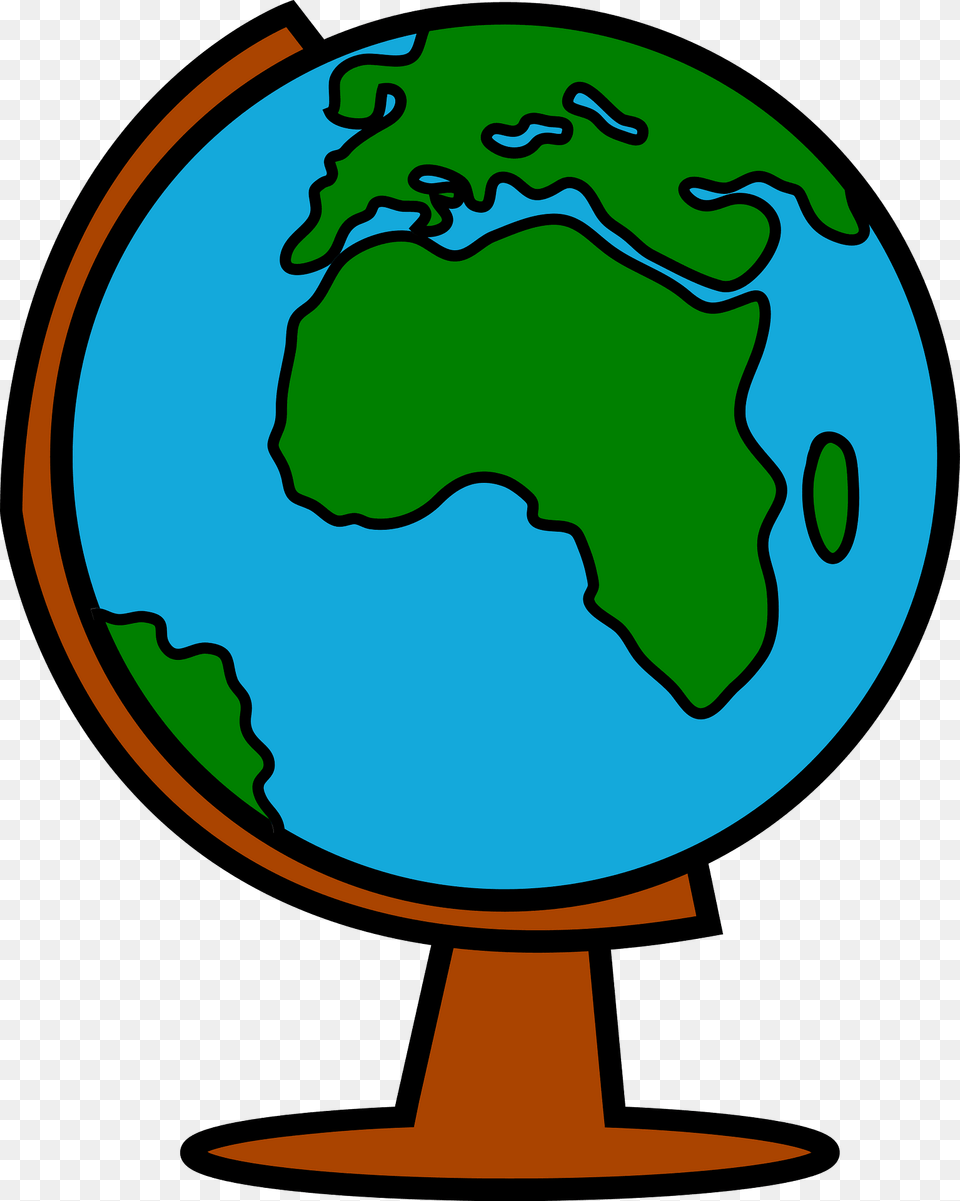 Globe On A Brown Stand Clipart, Astronomy, Outer Space, Planet Free Transparent Png