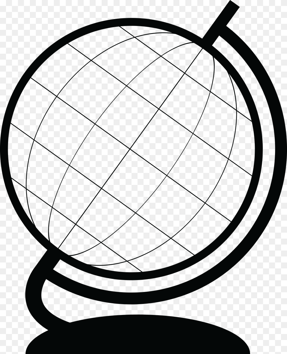 Globe Outline Globe Clipart Black And White, Astronomy, Outer Space, Planet Png Image