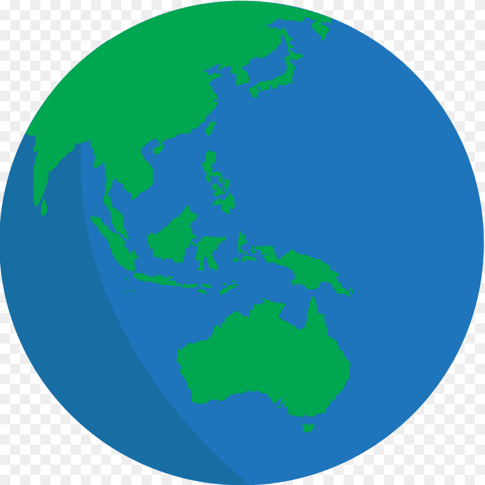 Globe Showing Asia Australia Emoji Clipart, Astronomy, Outer Space, Planet, Moon Free Png