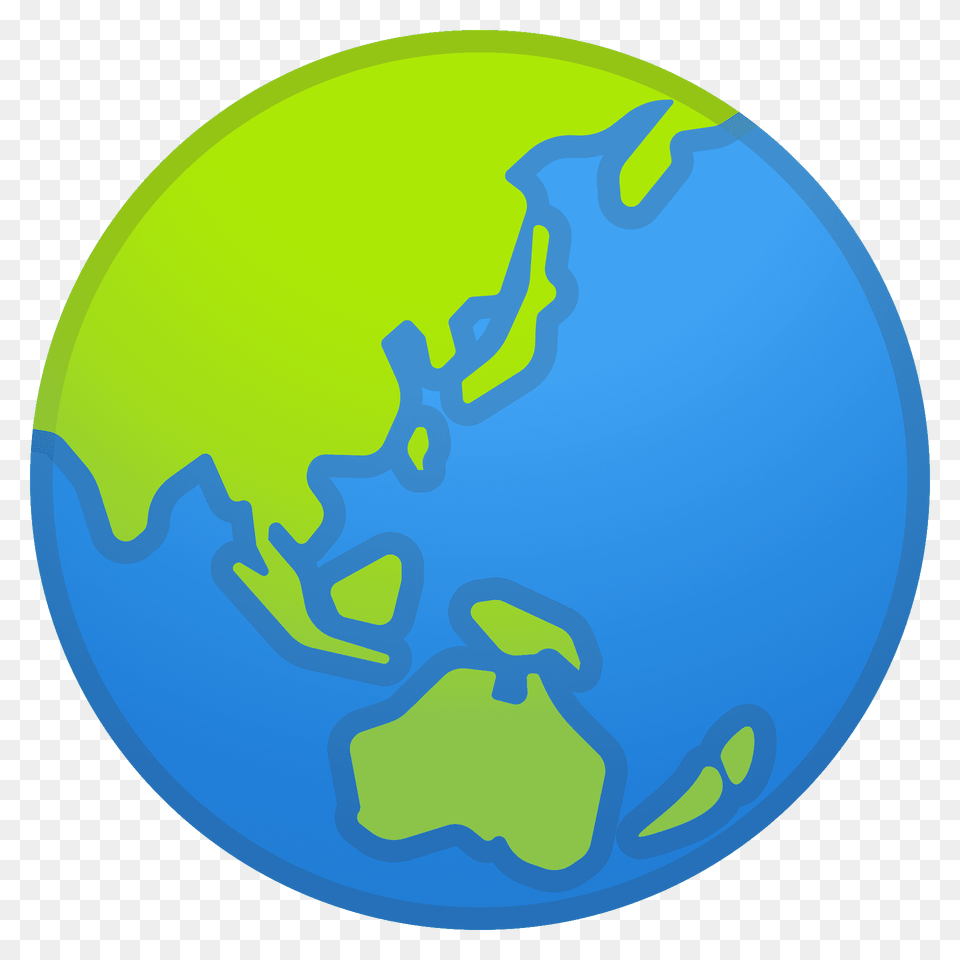 Globe Showing Asia Australia Emoji Clipart, Astronomy, Outer Space, Planet, Earth Free Png