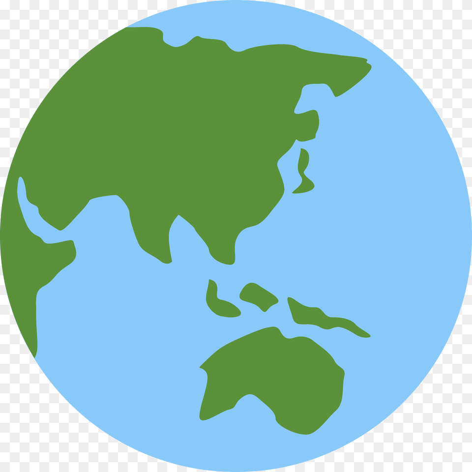 Globe Showing Asia Australia Emoji Clipart, Astronomy, Outer Space, Planet Free Transparent Png