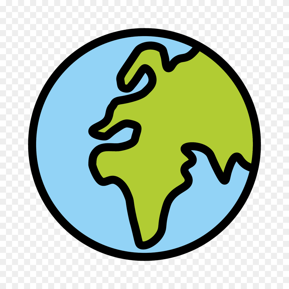 Globe Showing Europe Africa Emoji Clipart, Logo, Astronomy, Outer Space, Planet Png Image