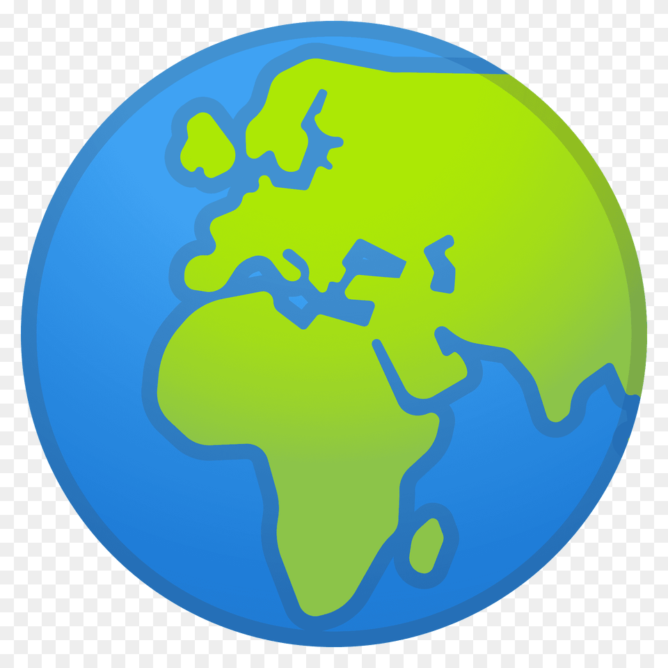 Globe Showing Europe Africa Emoji Clipart, Astronomy, Outer Space, Planet, Earth Png Image