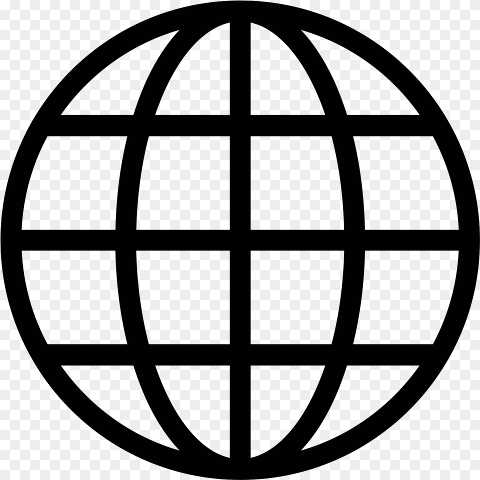 Globe Symbol, Gray Free Transparent Png