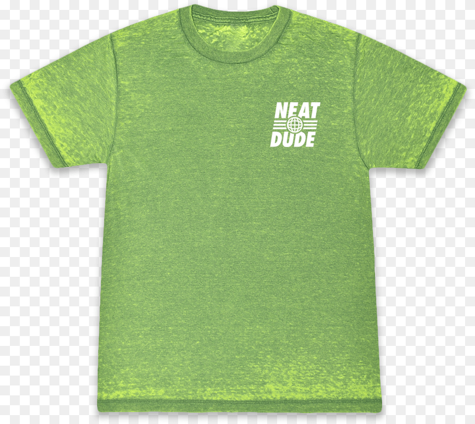 Globe Tee Slime Green Active Shirt, Clothing, T-shirt Free Png Download