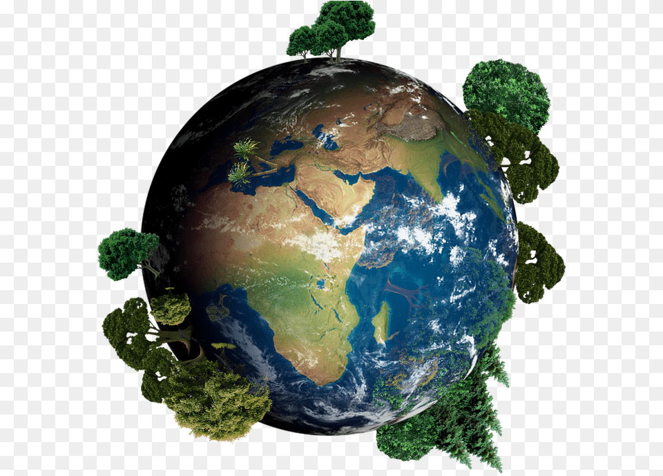 Globe Image Globe With Trees, Planet, Astronomy, Earth, Outer Space Free Transparent Png