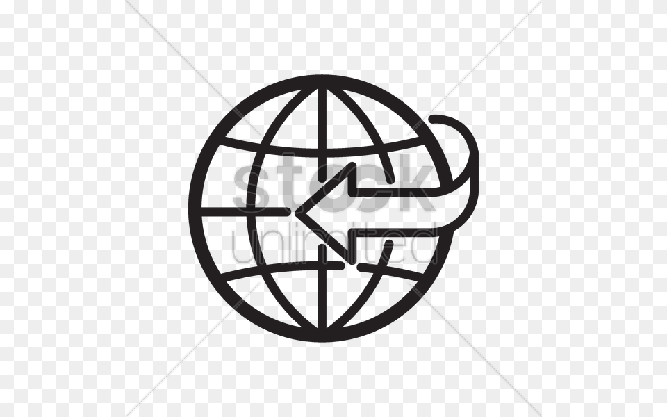 Globe With Arrow Concept Icon Vector Logo, Bow, Weapon Png Image