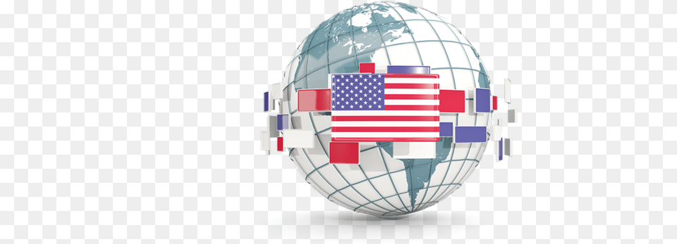 Globe With Line Of Flags Illustration Flag United Globe With Bahamian Flag, Astronomy, Outer Space, Sphere, Planet Free Png Download