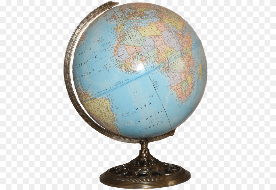 Globe World Map Earth Planet Sphere Globe, Astronomy, Outer Space Free Png
