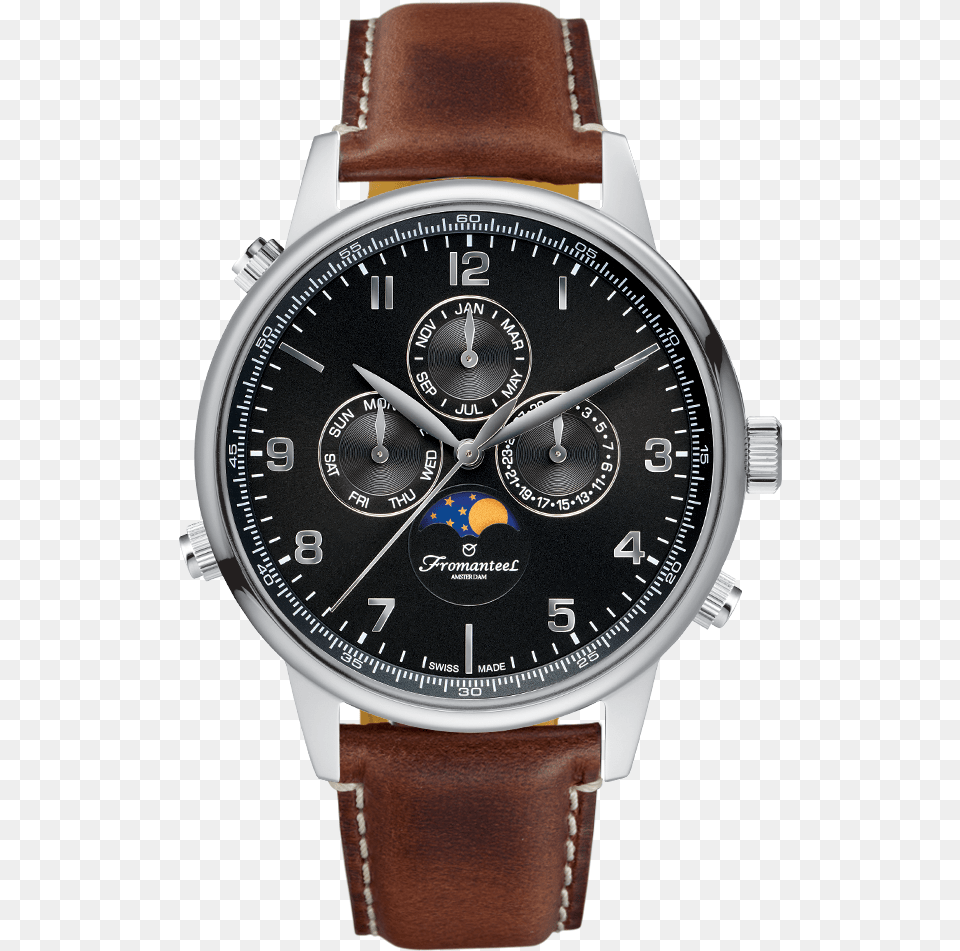 Globetrotter Moon Phase Black Tudor Prince Oysterdate Black Dial, Arm, Body Part, Person, Wristwatch Free Transparent Png