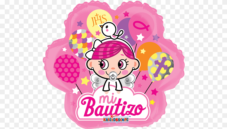 Globo Bautizo Rosado Bautizo, Birthday Cake, Cake, Cream, Dessert Free Png Download