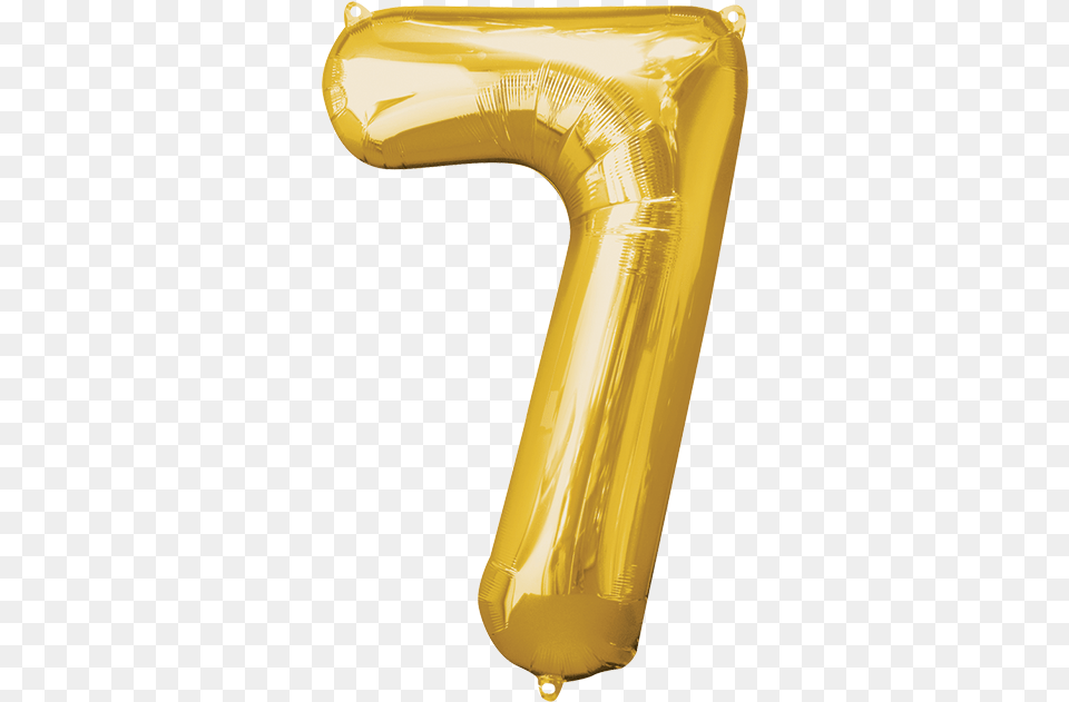 Globo Globos Dorados 7 Number Balloon Birthday Balloon, Appliance, Blow Dryer, Device, Electrical Device Free Transparent Png