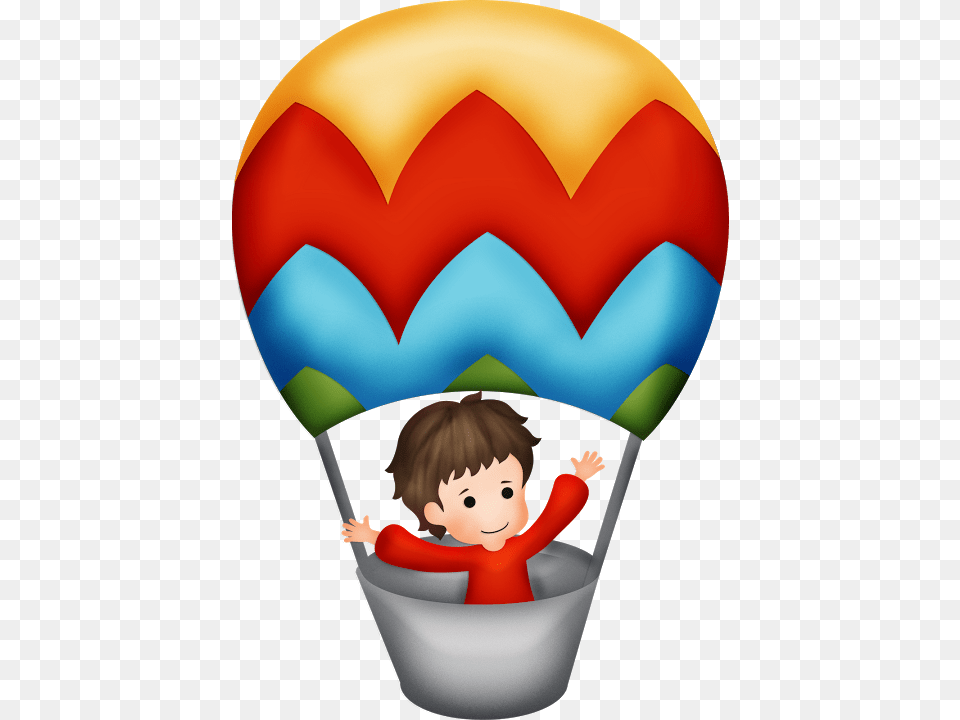 Globo Imagen De Un Globo Aerostatico Animado, Balloon, Aircraft, Baby, Person Free Png Download