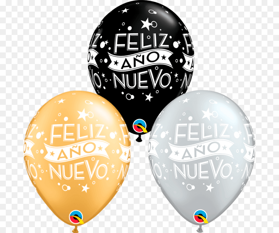 Globo Ltex Feliz Nuevo Surtido Confetti Balloon Png