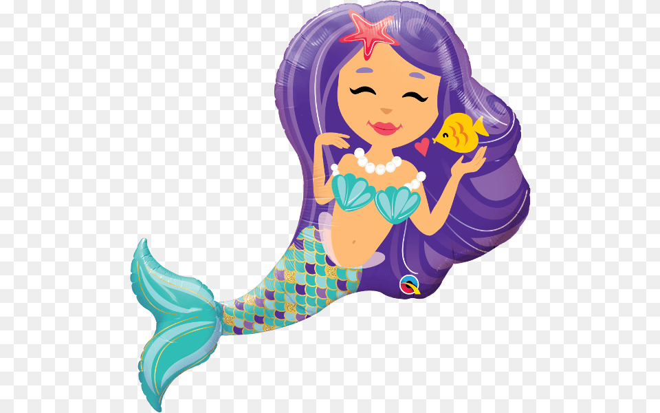 Globo Metlico Sirenita Sirena Qualatex, Art, Graphics, Baby, Person Free Transparent Png