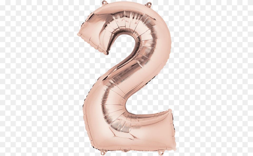 Globo Numero 2 36in Rose Gold Number 2 Balloon, Symbol, Text, Adult, Female Free Transparent Png