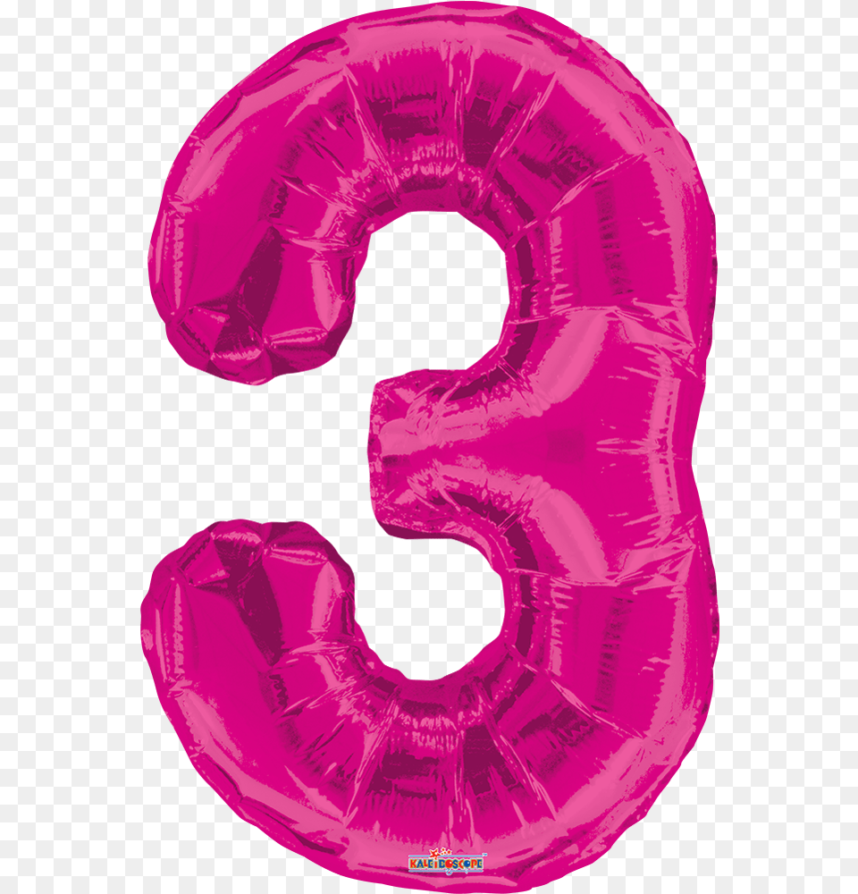 Globo Numero 3 36in Frozen 3 Balloon, Cushion, Home Decor, Purple, Symbol Free Transparent Png