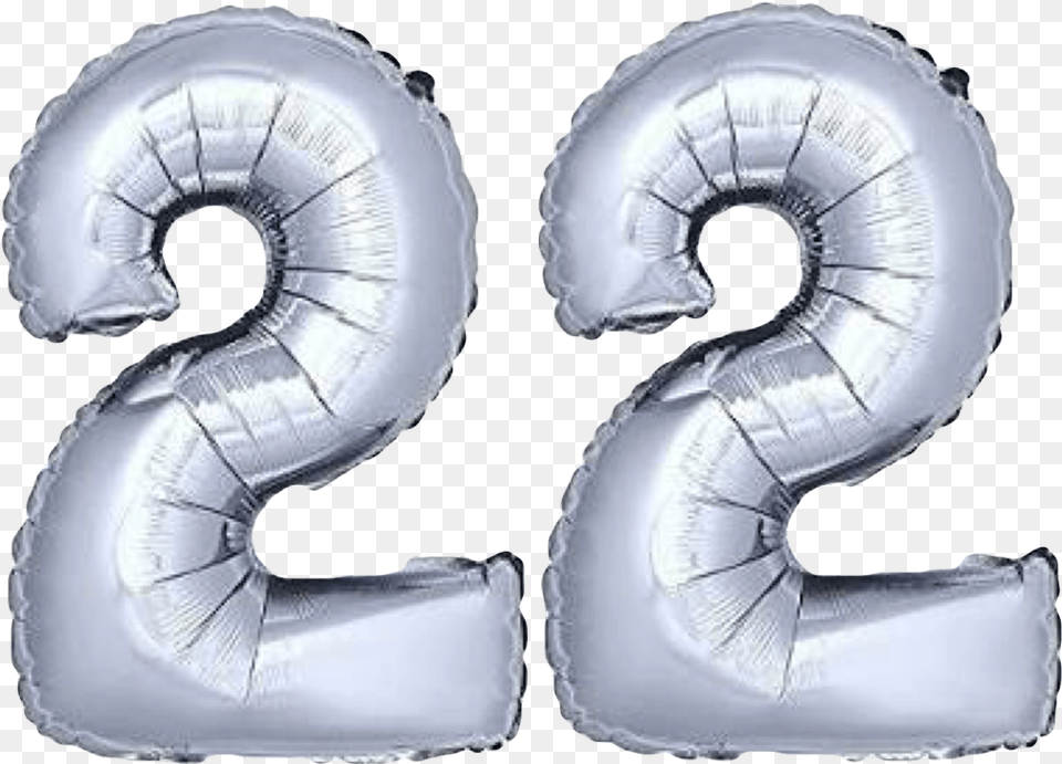 Globos 22 Numero Sticker Fiesta Party Happybirthday Inflatable, Number, Symbol, Text, Aluminium Free Png
