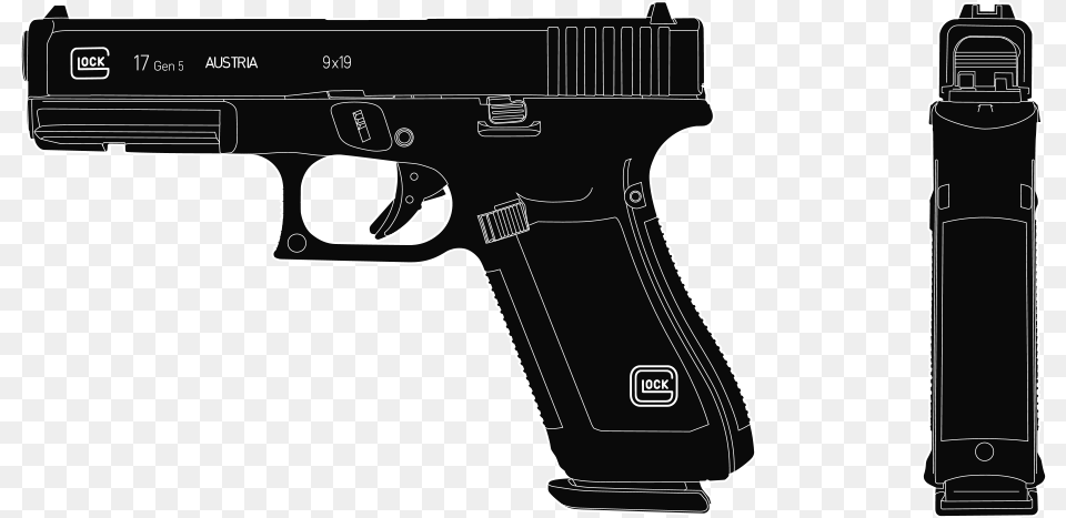 Glock 17 Gen 5 Fs Mos, Firearm, Gun, Handgun, Weapon Png Image