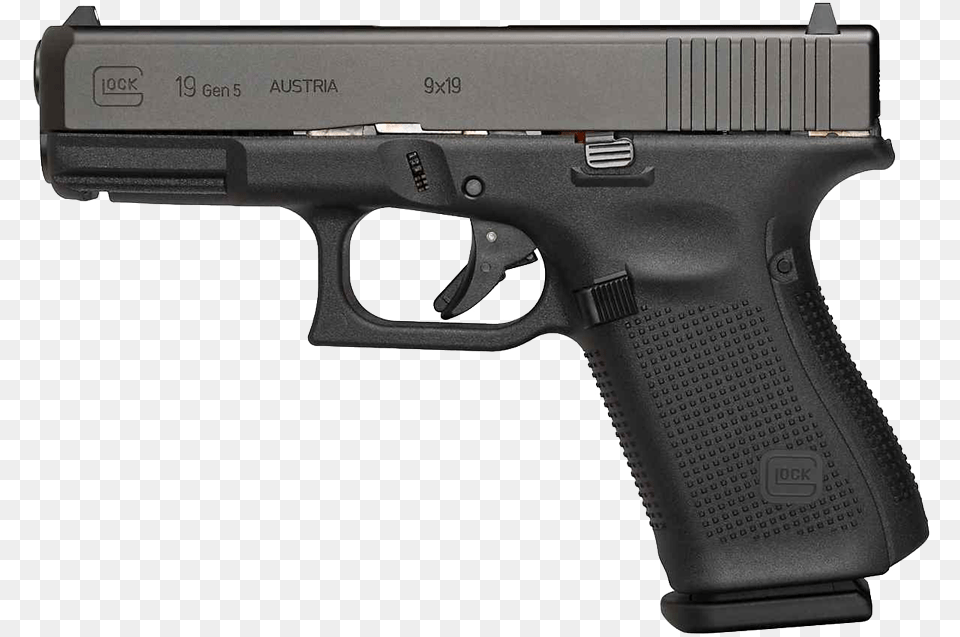 Glock 19 Gen 5 Fs, Firearm, Gun, Handgun, Weapon Png Image