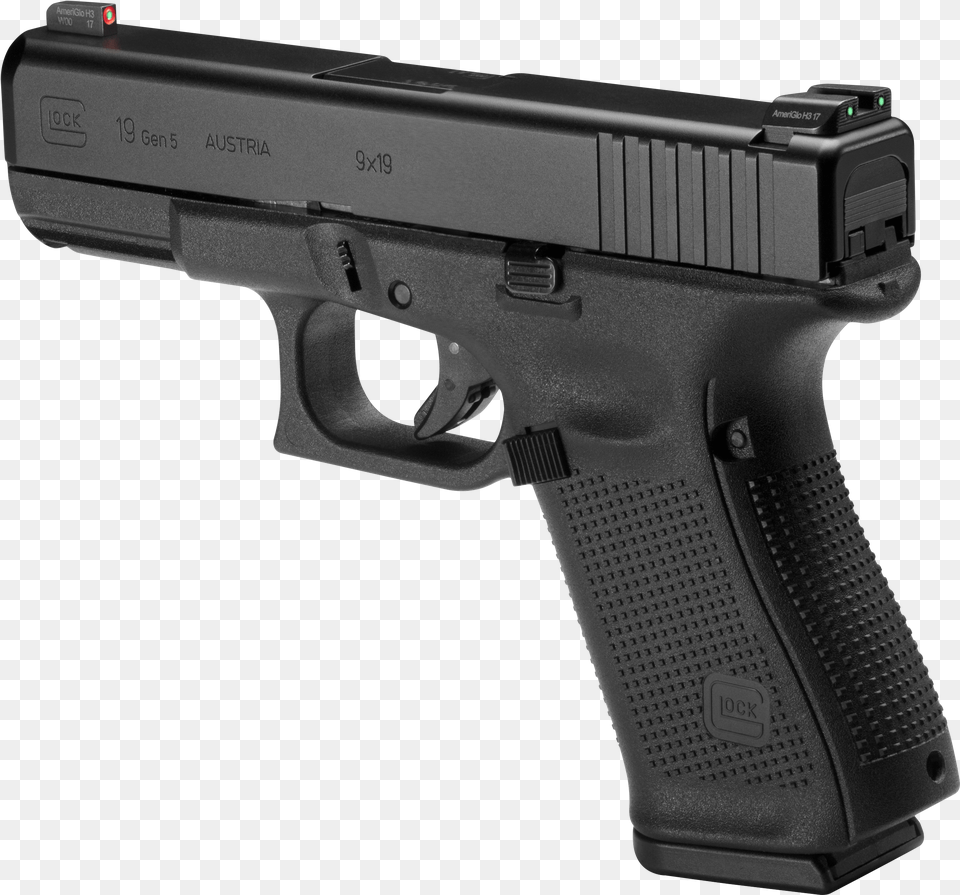 Glock 19 Semi Automatic Pistol 919mm Parabellum Ameriglo Glock 19 Gen, Firearm, Gun, Handgun, Weapon Free Transparent Png