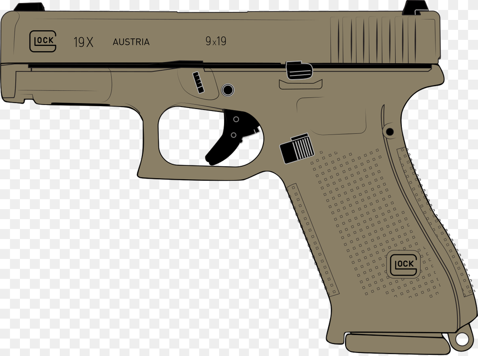 Glock 19x, Firearm, Gun, Handgun, Weapon Free Png
