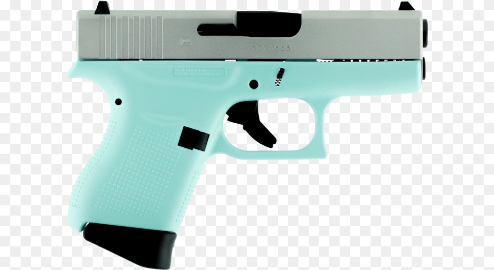 Glock 42 Robin Egg Blue, Firearm, Gun, Handgun, Weapon Free Png Download