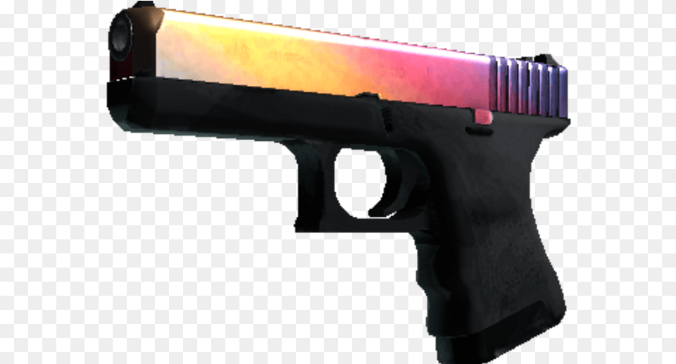 Glock Fade Cs Go, Firearm, Gun, Handgun, Weapon Free Transparent Png