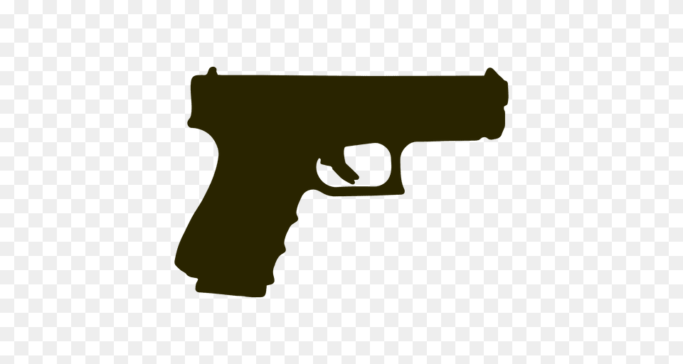 Glock Pistol Silhouette, Firearm, Gun, Handgun, Weapon Png