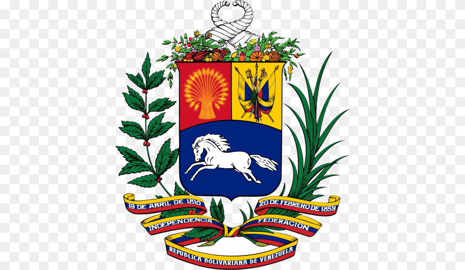 Gloria Al Bravo Pueblo Glory To The Brave People Venezuela Coat Of Arms, Emblem, Symbol, Animal, Horse Png