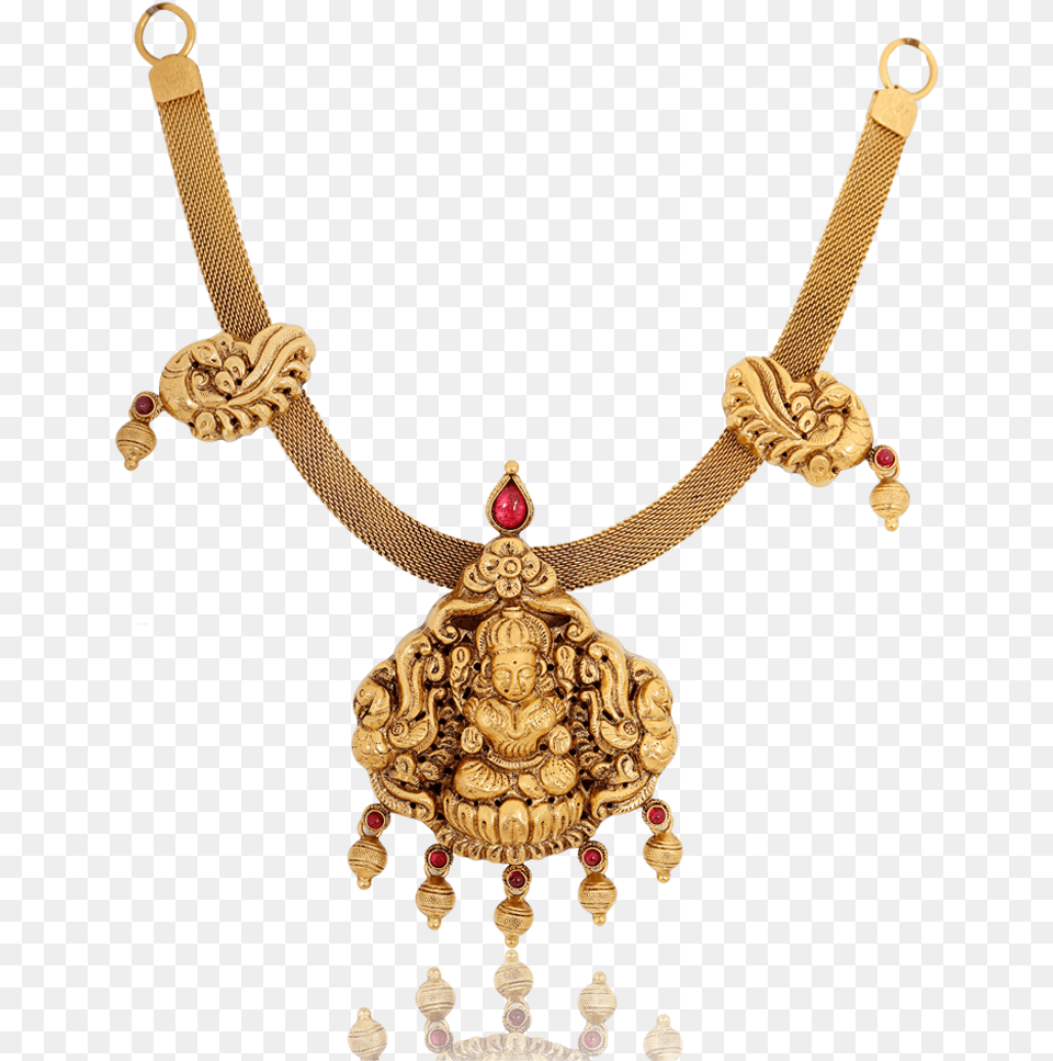 Glorious Goddess Lakshmi Gold Necklace Necklace, Accessories, Jewelry, Pendant, Treasure Png Image