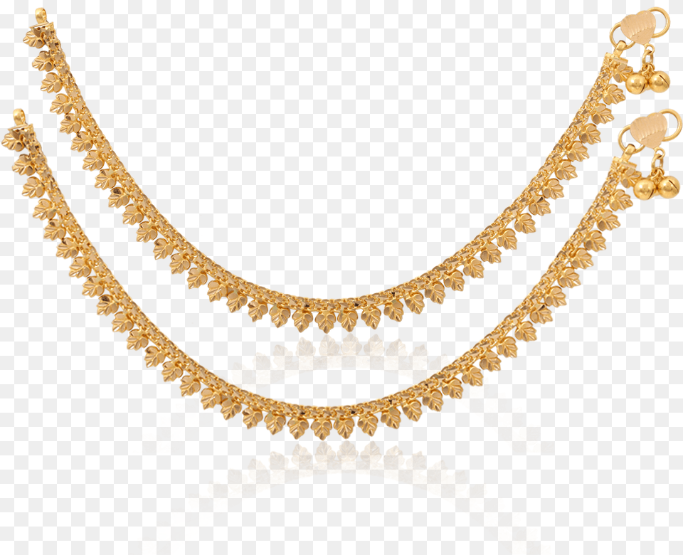 Glorious Gold Leaves Anklet Gold Anklets For Baby Girl, Accessories, Diamond, Gemstone, Jewelry Free Png