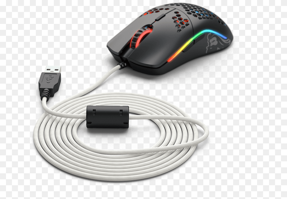 Glorious Model O Matte White The Worldu0027s Lightest Rgb Ascended Cable Glorious, Computer Hardware, Electronics, Hardware, Mouse Free Png