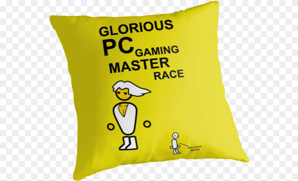 Glorious Pc Gaming Master Race Cushion, Home Decor, Pillow, Face, Head Free Png