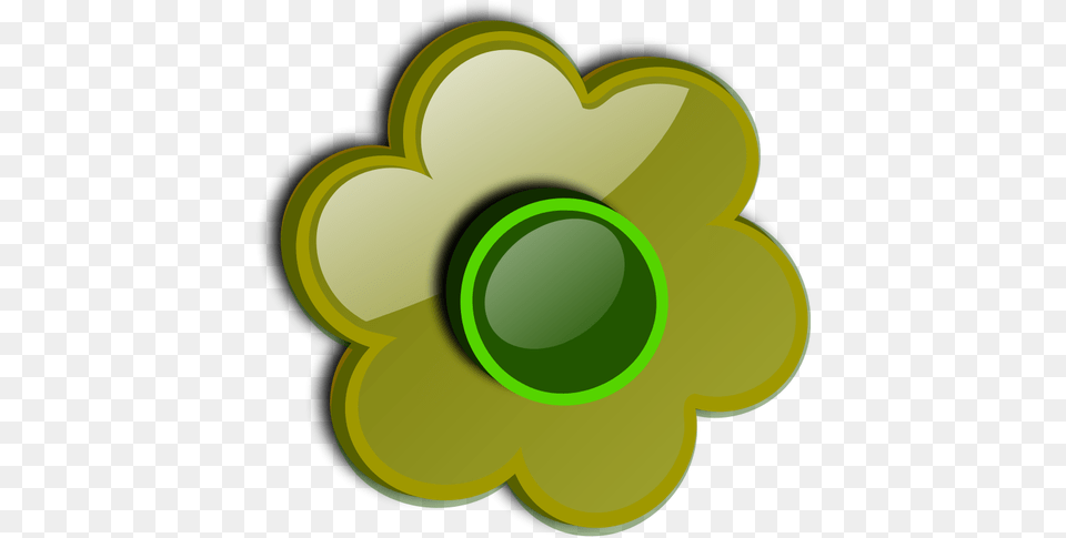 Gloss Green Flower Vector Clip Art, Sphere, Disk, Logo, Ball Png Image