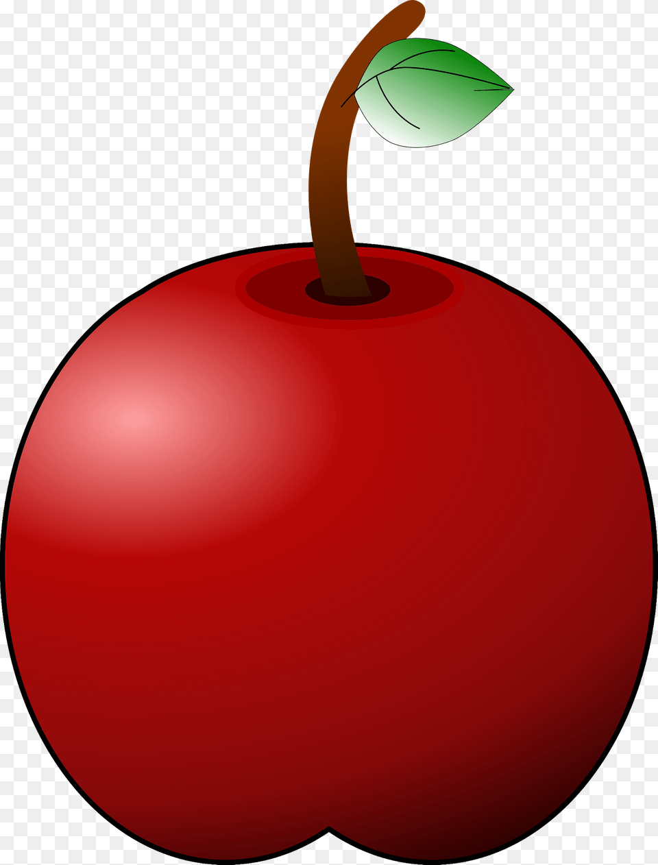 Glossy Apple Clipart, Cherry, Food, Fruit, Plant Png Image