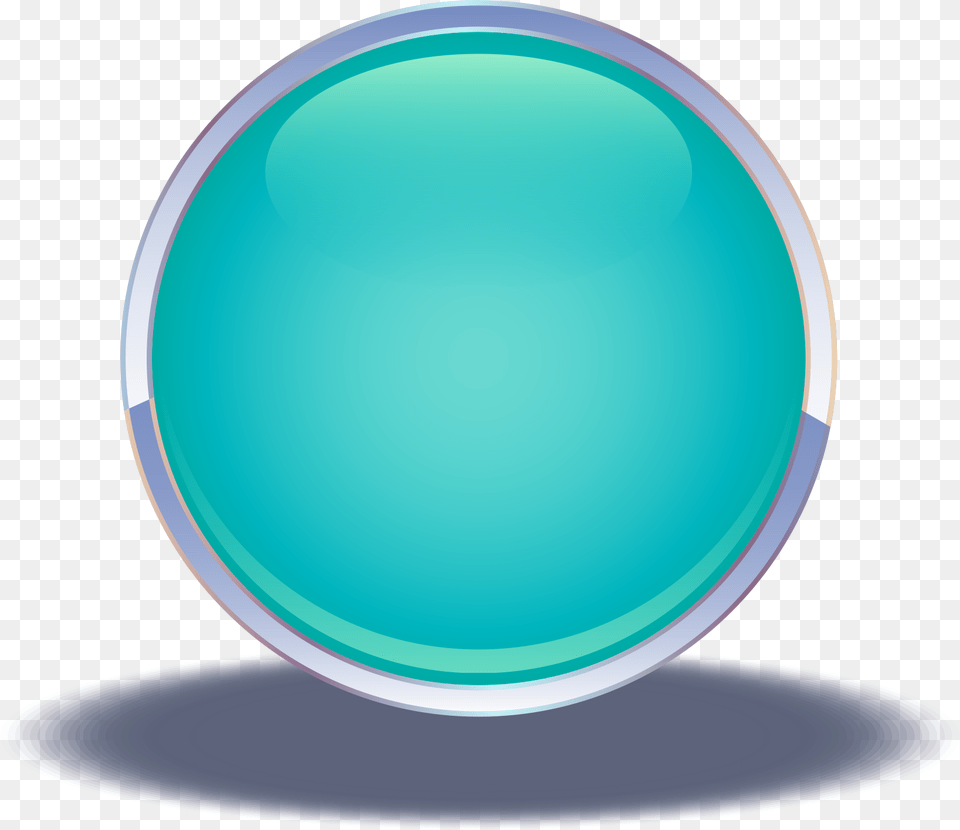 Glossy Blue Button Clip Arts Glossy Blue Button, Sphere, Plate, Turquoise Free Transparent Png