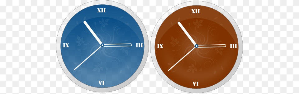 Glossy Blue Clock Svg Clip Arts Circle, Analog Clock, Wall Clock Free Transparent Png