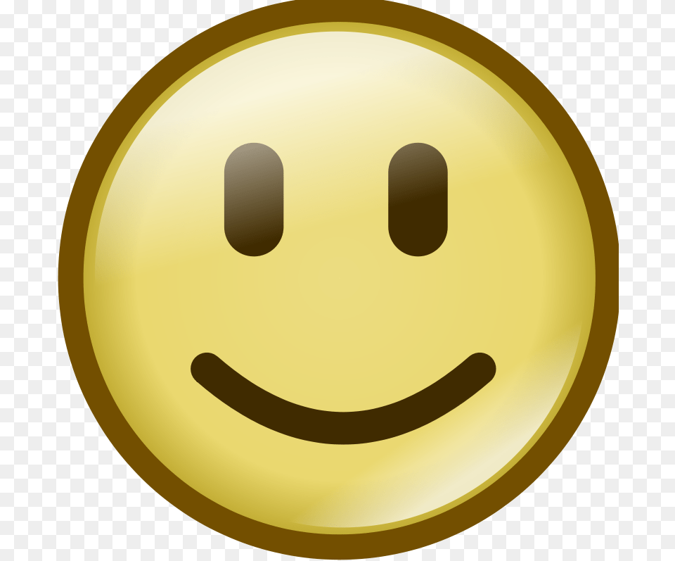 Glossy Emoticons Clip Art Button Smile, Gold, Disk Png