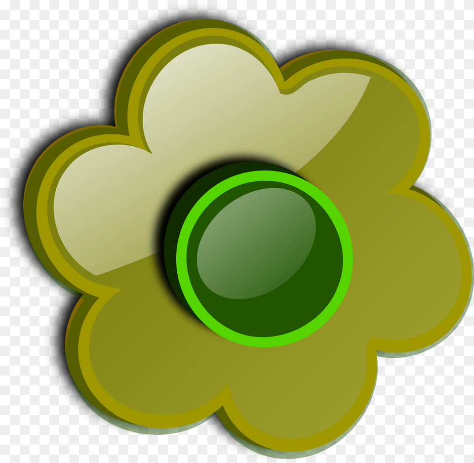 Glossy Flower Clipart, Green, Sphere, Ammunition, Grenade Free Png
