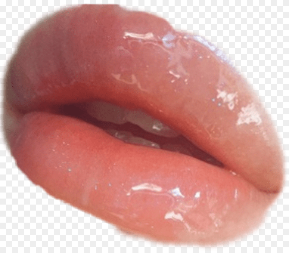 Glossy Lips Natural Aesthetic Close Up, Body Part, Mouth, Person, Tongue Png