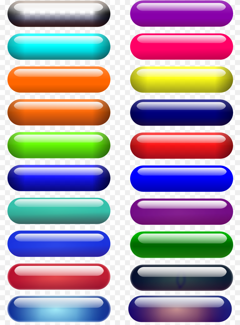 Glossy Pill Button, Light, Neon Png Image