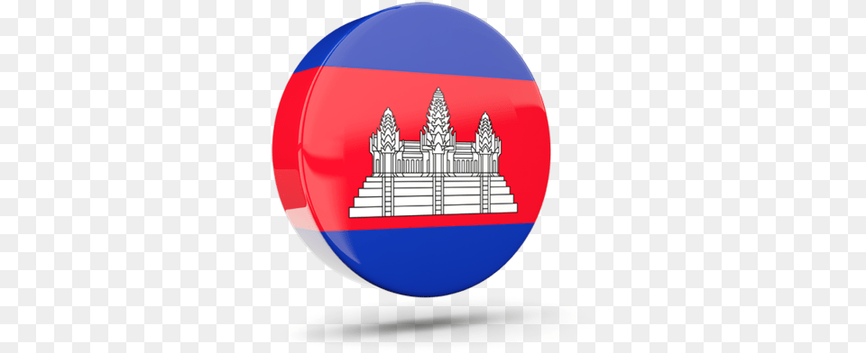 Glossy Round Icon 3d Cambodia Flag Round, Badge, Logo, Sphere, Symbol Png